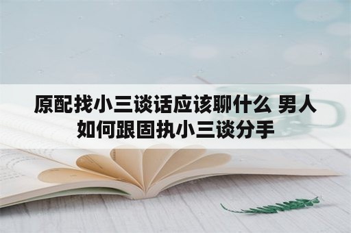 原配找小三谈话应该聊什么 男人如何跟固执小三谈分手