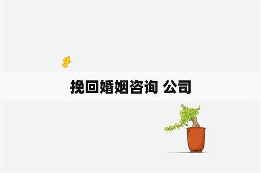 挽回婚姻咨询 公司