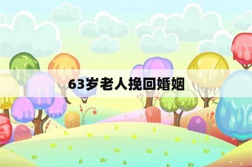 63岁老人挽回婚姻