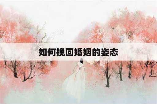 如何挽回婚姻的姿态