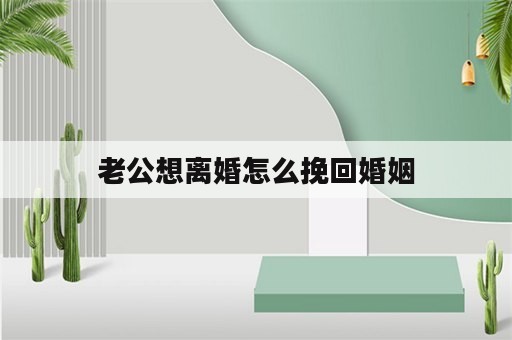 老公想离婚怎么挽回婚姻