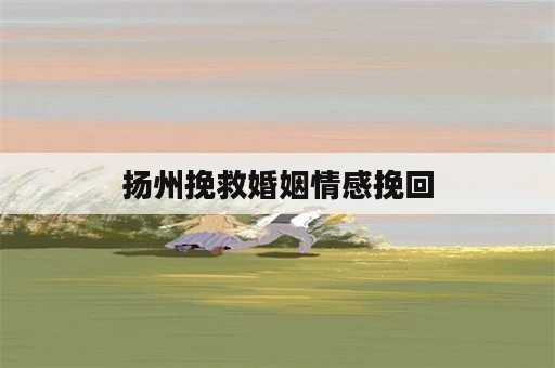 扬州挽救婚姻情感挽回