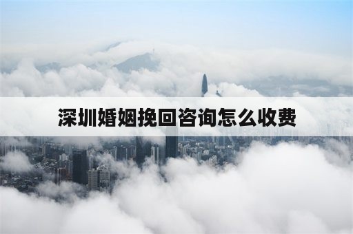 深圳婚姻挽回咨询怎么收费