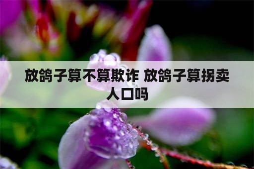 放鸽子算不算欺诈 放鸽子算拐卖人口吗