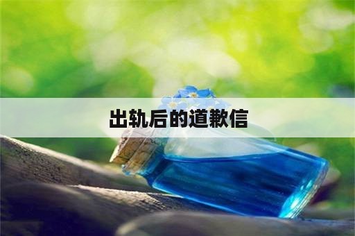 出轨后的道歉信