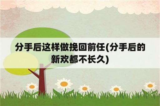 分手后这样做挽回前任(分手后的新欢都不长久)