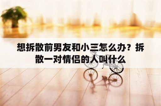 想拆散前男友和小三怎么办？拆散一对情侣的人叫什么