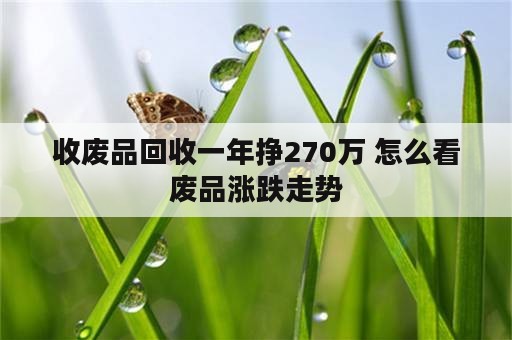 收废品回收一年挣270万 怎么看废品涨跌走势