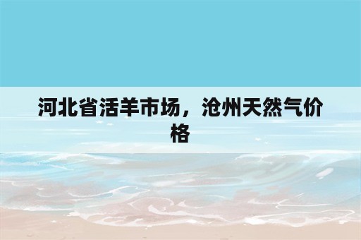 河北省活羊市场，沧州天然气价格