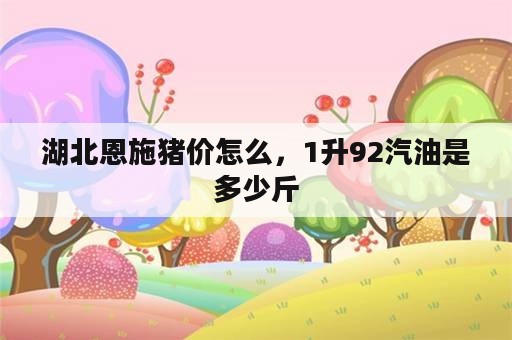 湖北恩施猪价怎么，1升92汽油是多少斤