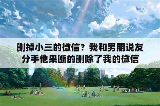 删掉小三的微信？我和男朋说友分手他果断的删除了我的微信