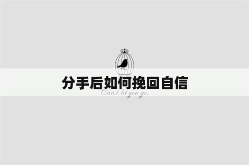 分手后如何挽回自信