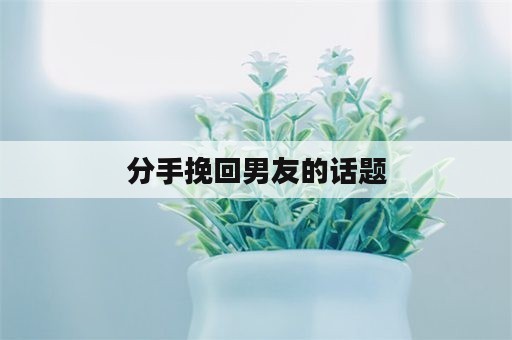 分手挽回男友的话题