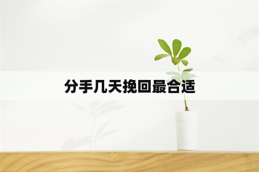 分手几天挽回最合适