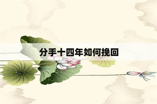 分手十四年如何挽回