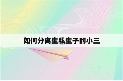 如何分离生私生子的小三