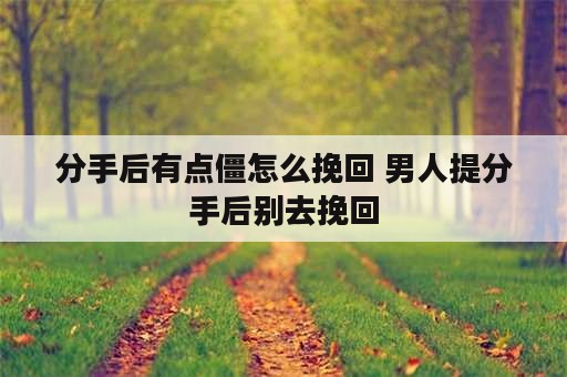 分手后有点僵怎么挽回 男人提分手后别去挽回