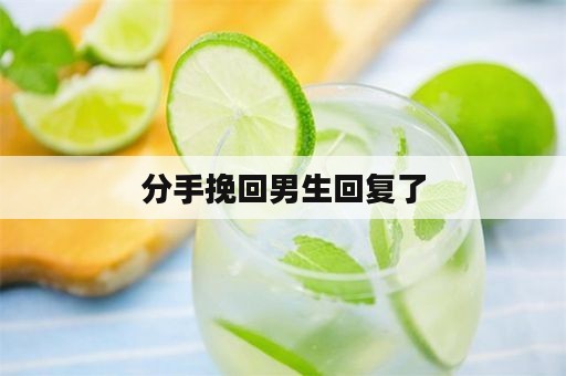 分手挽回男生回复了