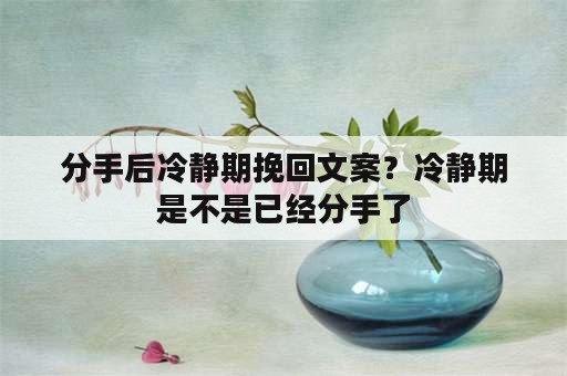 分手后冷静期挽回文案？冷静期是不是已经分手了