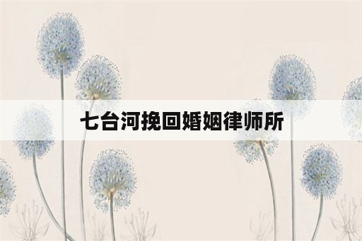 七台河挽回婚姻律师所