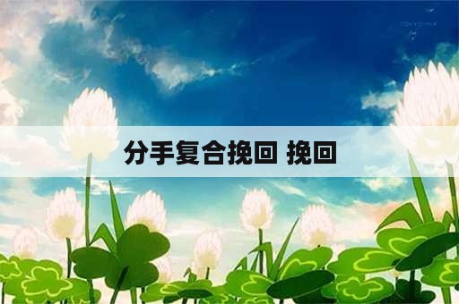 分手复合挽回 挽回