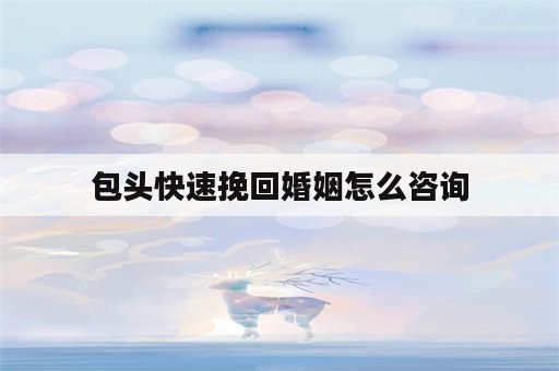 包头快速挽回婚姻怎么咨询