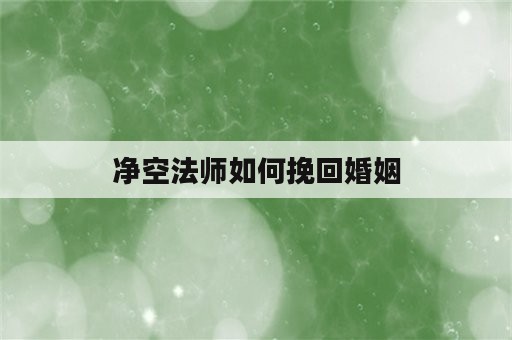 净空法师如何挽回婚姻