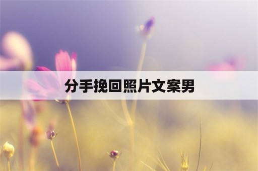 分手挽回照片文案男