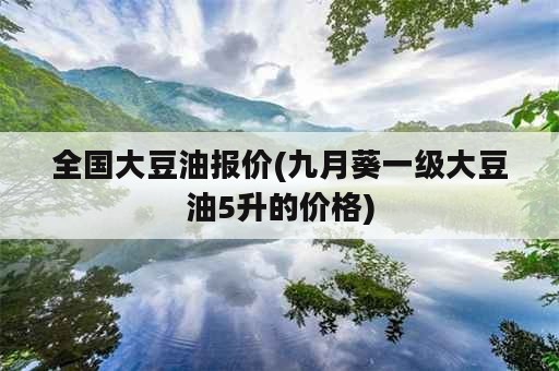 全国大豆油报价(九月葵一级大豆油5升的价格)