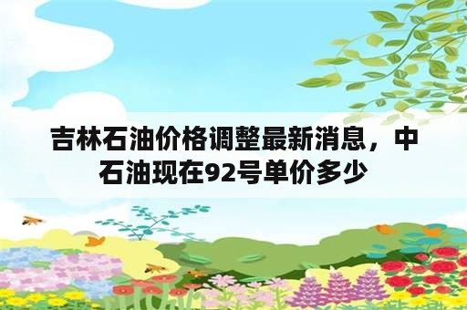 吉林石油价格调整最新消息，中石油现在92号单价多少