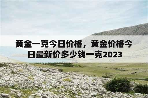 黄金一克今日价格，黄金价格今日最新价多少钱一克2023