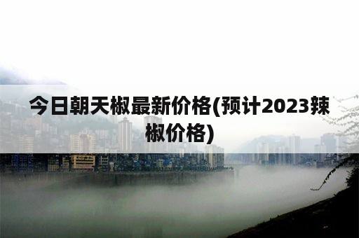 今日朝天椒最新价格(预计2023辣椒价格)