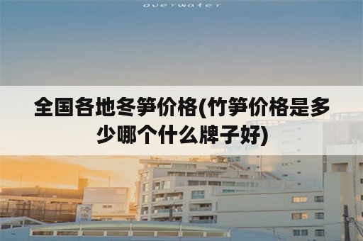 全国各地冬笋价格(竹笋价格是多少哪个什么牌子好)