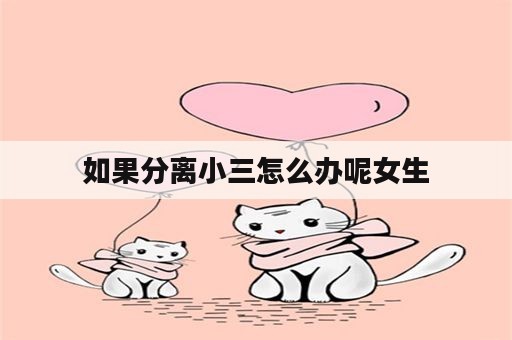 如果分离小三怎么办呢女生