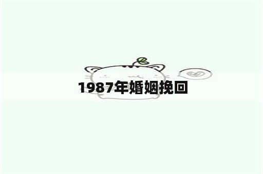 1987年婚姻挽回