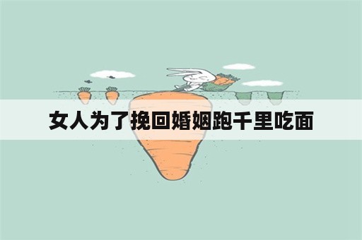 女人为了挽回婚姻跑千里吃面