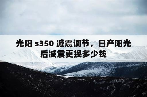 光阳 s350 减震调节，日产阳光后减震更换多少钱