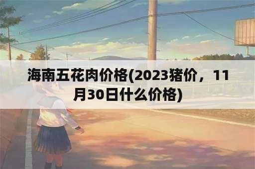 海南五花肉价格(2023猪价，11月30日什么价格)