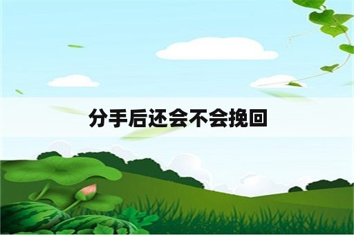 分手后还会不会挽回