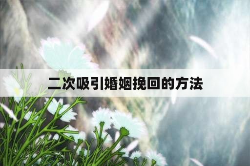 二次吸引婚姻挽回的方法