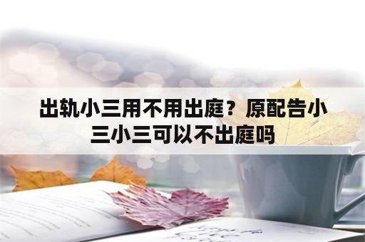 出轨小三用不用出庭？原配告小三小三可以不出庭吗