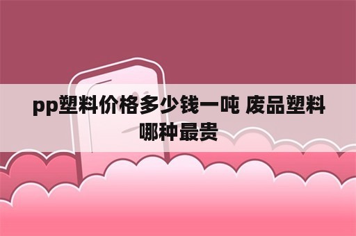 pp塑料价格多少钱一吨 废品塑料哪种最贵