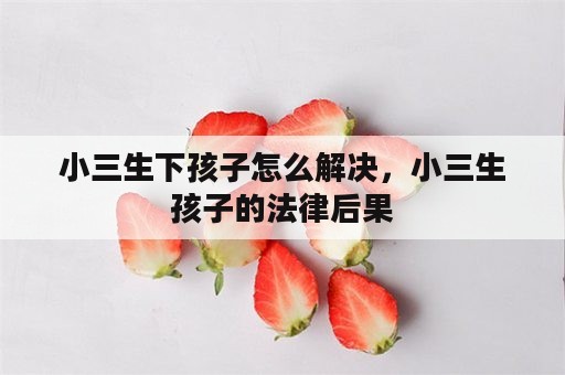 小三生下孩子怎么解决，小三生孩子的法律后果