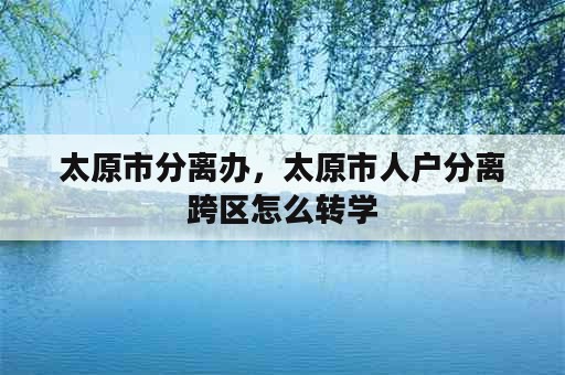 太原市分离办，太原市人户分离跨区怎么转学