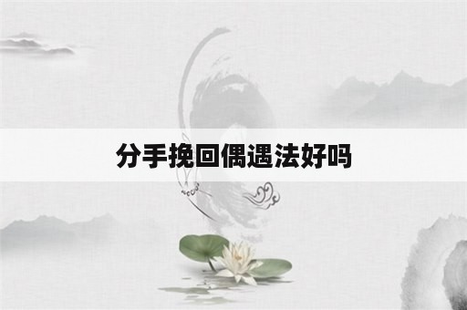 分手挽回偶遇法好吗