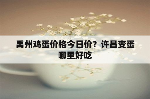 禹州鸡蛋价格今日价？许昌变蛋哪里好吃