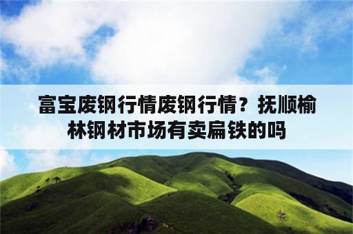 富宝废钢行情废钢行情？抚顺榆林钢材市场有卖扁铁的吗