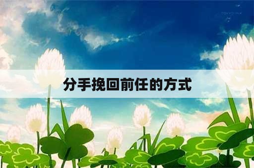 分手挽回前任的方式