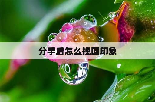 分手后怎么挽回印象