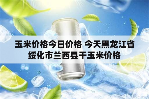 玉米价格今日价格 今天黑龙江省绥化市兰西县干玉米价格